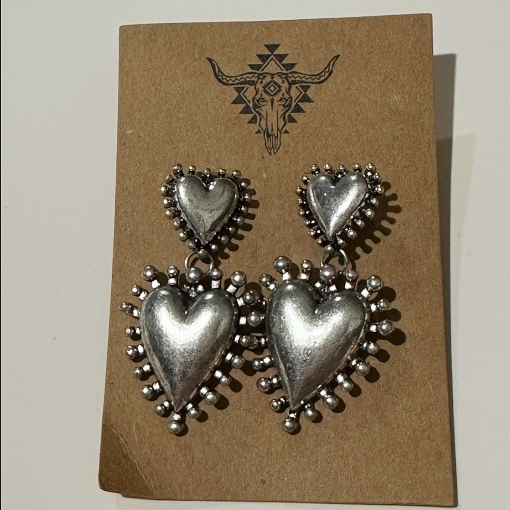 Silver Heart Earrings